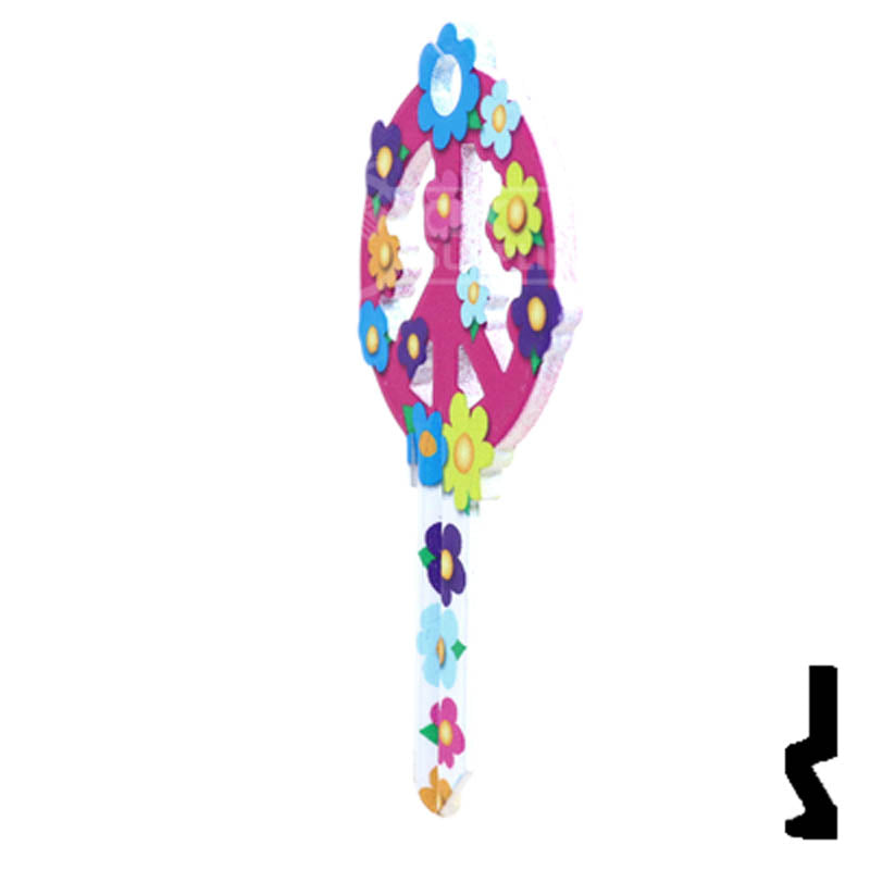Key Shapes -PEACE SIGN- Schlage SC1 Key Residential-Commercial Key Lucky Line