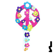 Key Shapes -PEACE SIGN- Schlage SC1 Key Residential-Commercial Key Lucky Line