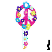 Key Shapes -PEACE SIGN- Schlage SC1 Key Residential-Commercial Key Lucky Line