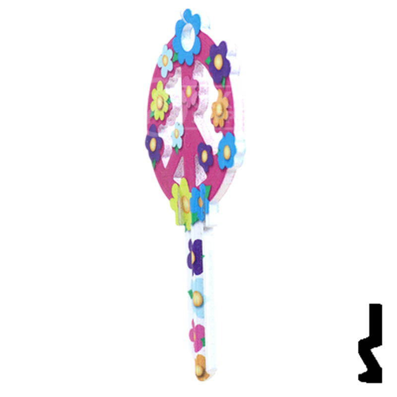 Key Shapes -PEACE SIGN- Schlage SC1 Key Residential-Commercial Key Lucky Line