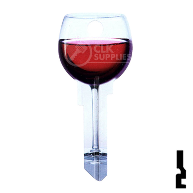 Key Shapes -RED WINE- Kwikset Key Residential-Commercial Key Lucky Line