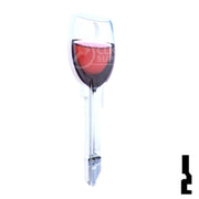Key Shapes -RED WINE- Kwikset Key Residential-Commercial Key Lucky Line