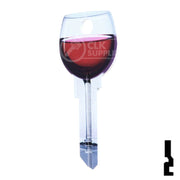Key Shapes -RED WINE- Kwikset Key Residential-Commercial Key Lucky Line