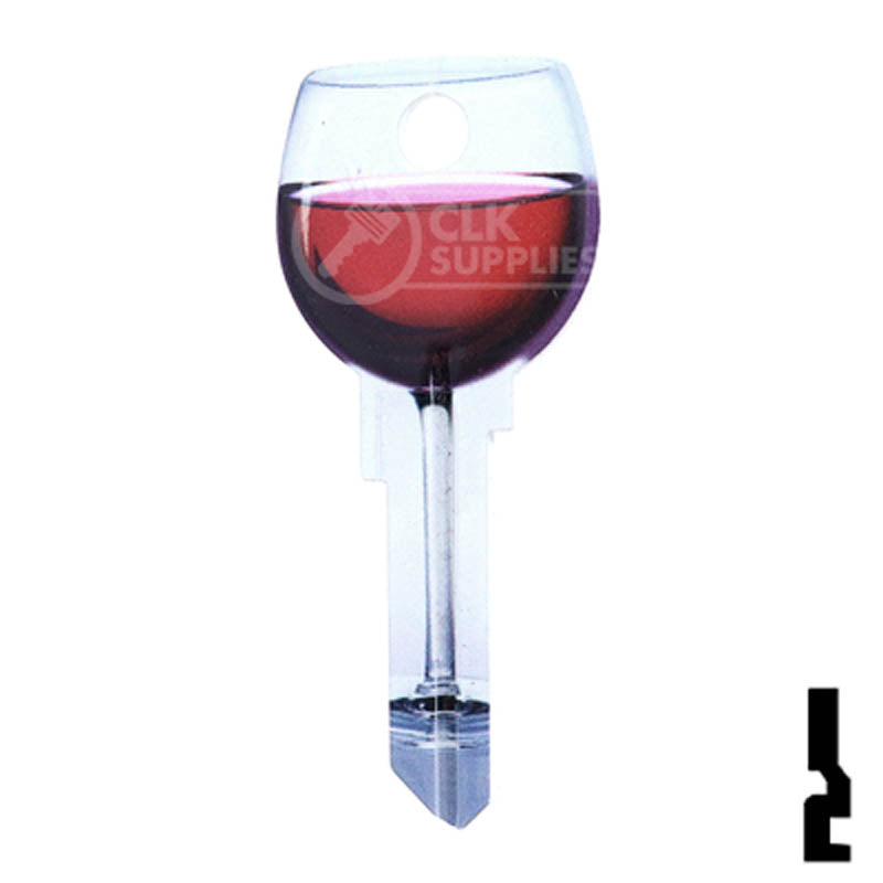 Key Shapes -RED WINE- Kwikset Key Residential-Commercial Key Lucky Line