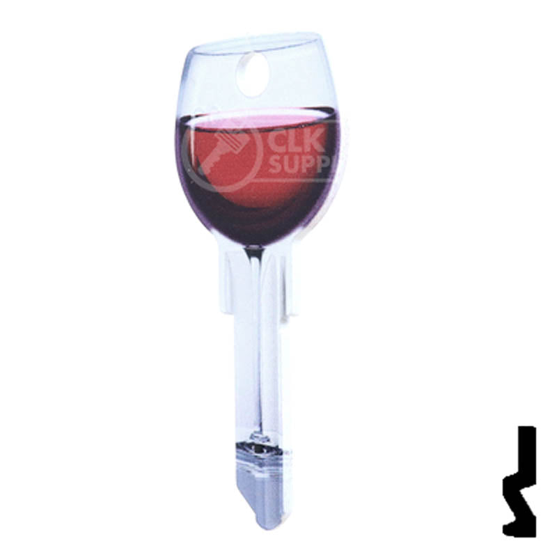Key Shapes -RED WINE- Schlage SC1 Key Residential-Commercial Key Lucky Line