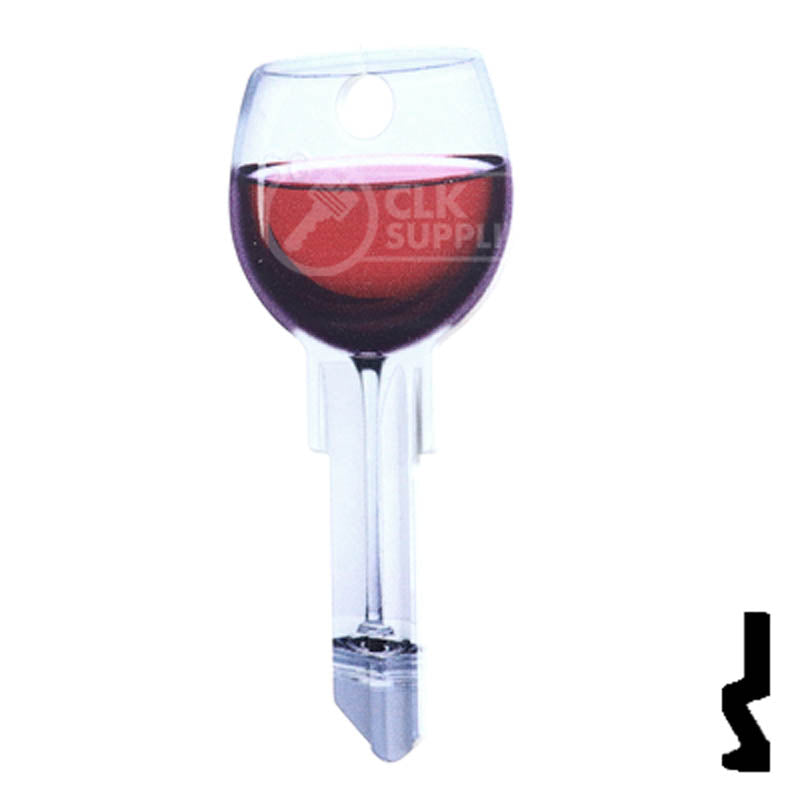 Key Shapes -RED WINE- Schlage SC1 Key Residential-Commercial Key Lucky Line