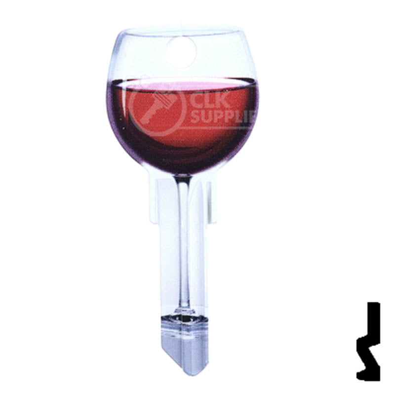 Key Shapes -RED WINE- Schlage SC1 Key Residential-Commercial Key Lucky Line