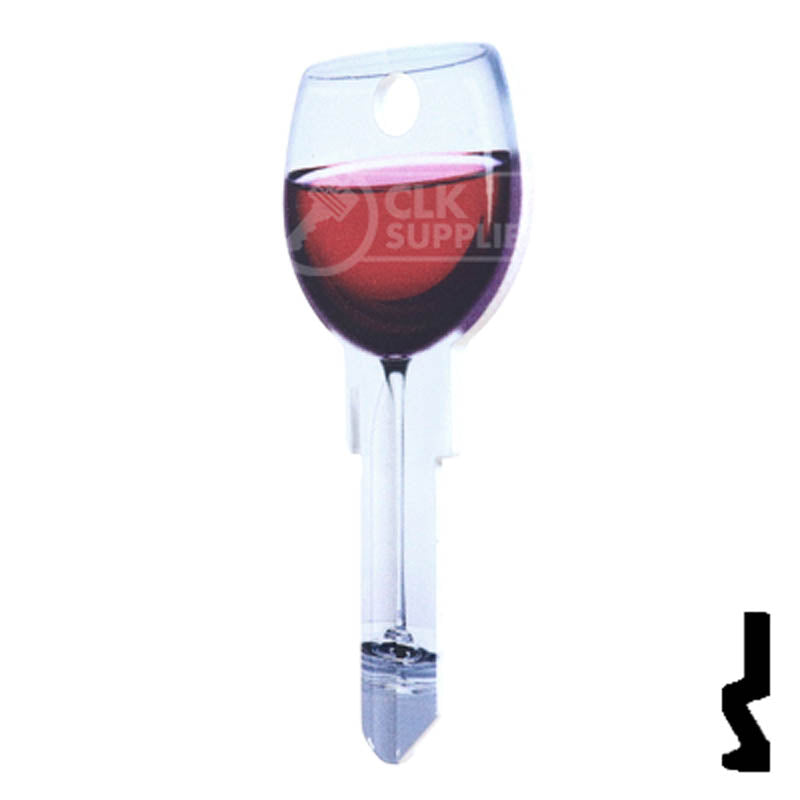 Key Shapes -RED WINE- Schlage SC1 Key Residential-Commercial Key Lucky Line