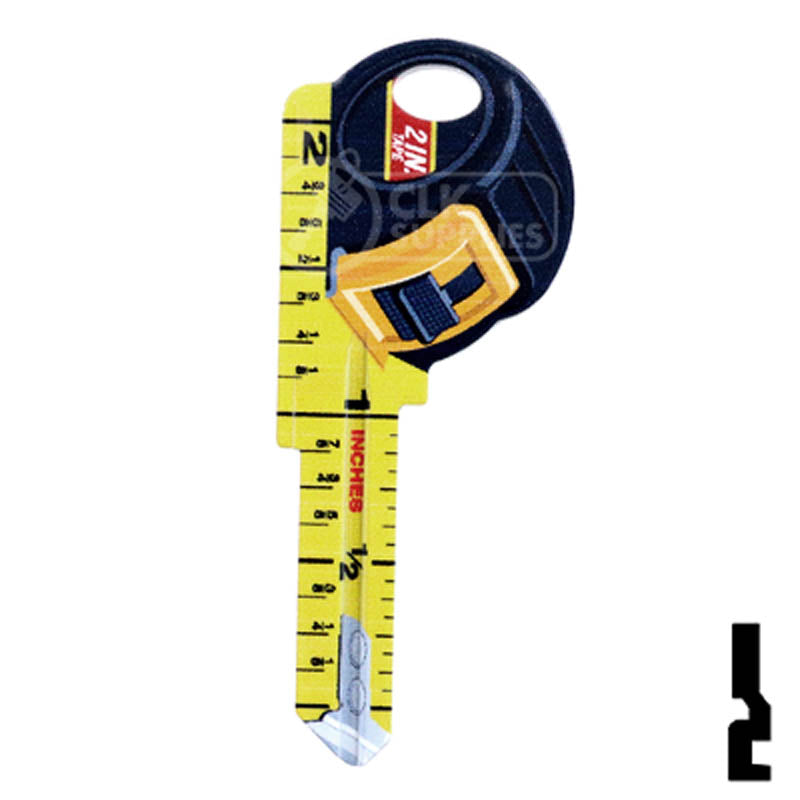 Key Shapes -TAPE MEASURE- Kwikset Key Residential-Commercial Key Lucky Line