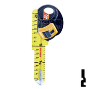 Key Shapes -TAPE MEASURE- Kwikset Key Residential-Commercial Key Lucky Line