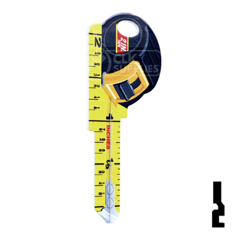 Key Shapes -TAPE MEASURE- Kwikset Key Residential-Commercial Key Lucky Line