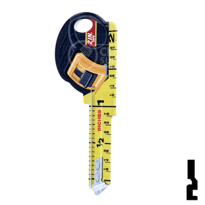 Key Shapes -TAPE MEASURE- Kwikset Key Residential-Commercial Key Lucky Line