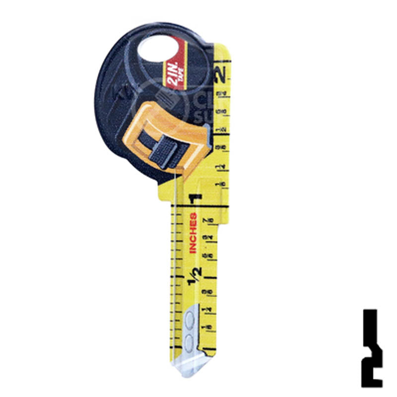 Key Shapes -TAPE MEASURE- Kwikset Key Residential-Commercial Key Lucky Line