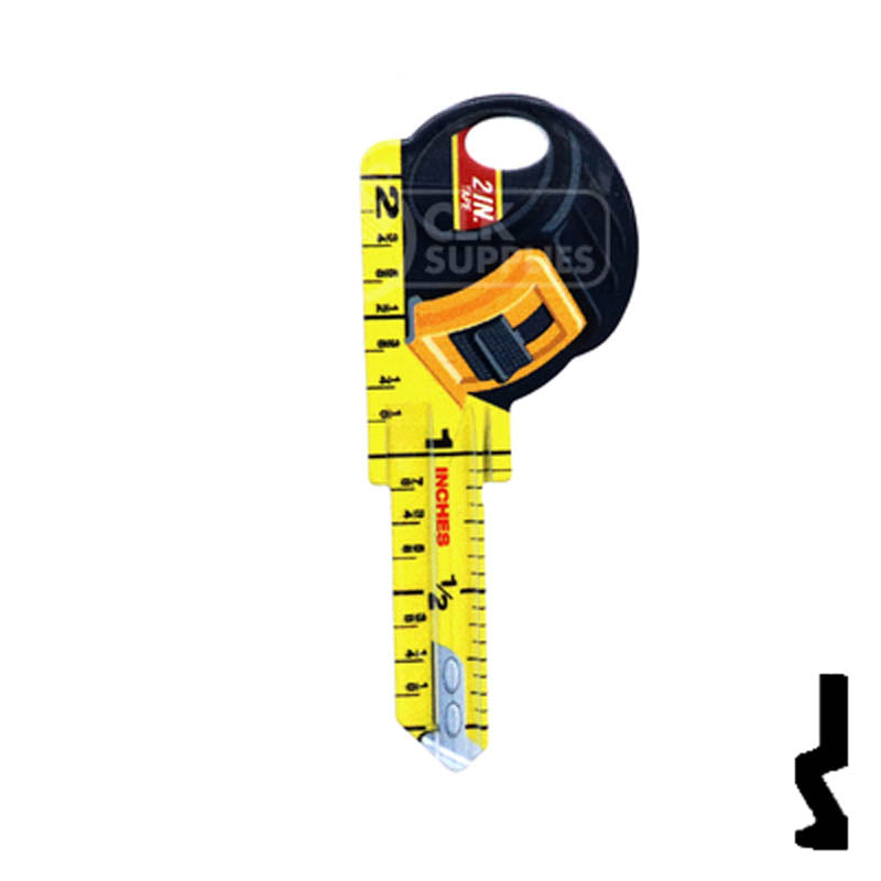 Key Shapes -TAPE MEASURE- Schlage SC1 Key Residential-Commercial Key Lucky Line