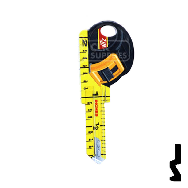 Key Shapes -TAPE MEASURE- Schlage SC1 Key Residential-Commercial Key Lucky Line