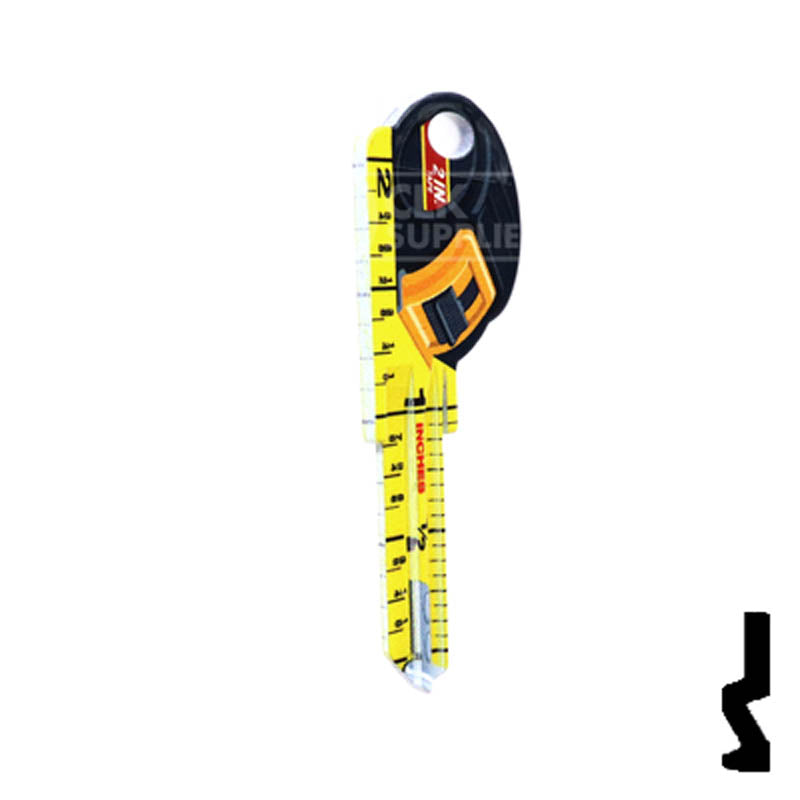 Key Shapes -TAPE MEASURE- Schlage SC1 Key Residential-Commercial Key Lucky Line