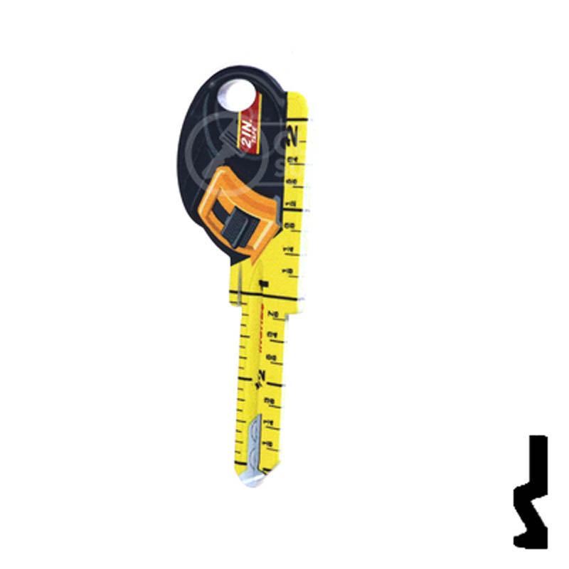 Key Shapes -TAPE MEASURE- Schlage SC1 Key Residential-Commercial Key Lucky Line