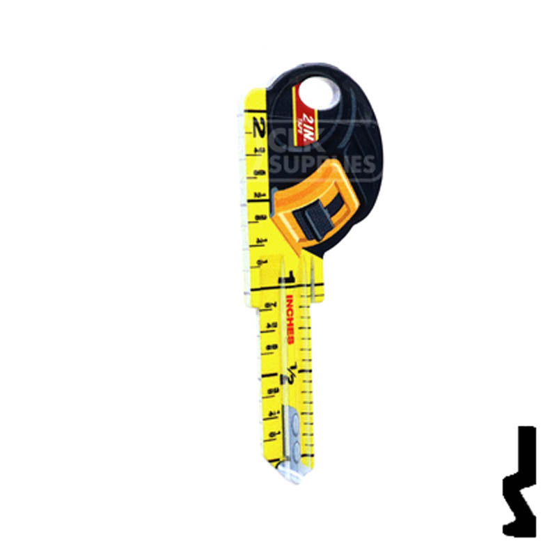 Key Shapes -TAPE MEASURE- Schlage SC1 Key Residential-Commercial Key Lucky Line