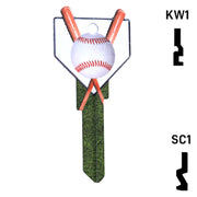 Krafty Keys: Baseball - Choose Keyway (SC1,KW1,10,WR5) Residential-Commercial Key Hudson-ESP-HPC