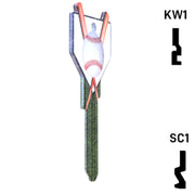 Krafty Keys: Baseball - Choose Keyway (SC1,KW1,10,WR5) Residential-Commercial Key Hudson-ESP-HPC