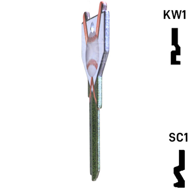 Krafty Keys: Baseball - Choose Keyway (SC1,KW1,10,WR5) Residential-Commercial Key Hudson-ESP-HPC