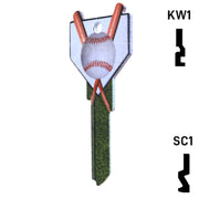 Krafty Keys: Baseball - Choose Keyway (SC1,KW1,10,WR5) Residential-Commercial Key Hudson-ESP-HPC