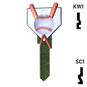 Krafty Keys: Baseball - Choose Keyway (SC1,KW1,10,WR5) Residential-Commercial Key Hudson-ESP-HPC