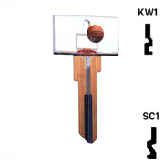 Krafty Keys: Basketball - Choose Keyway (SC1,KW1,10,WR5) Residential-Commercial Key Hudson-ESP-HPC