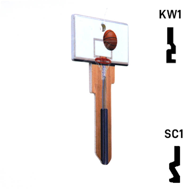 Krafty Keys: Basketball - Choose Keyway (SC1,KW1,10,WR5) Residential-Commercial Key Hudson-ESP-HPC