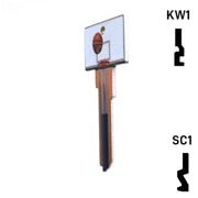 Krafty Keys: Basketball - Choose Keyway (SC1,KW1,10,WR5) Residential-Commercial Key Hudson-ESP-HPC