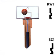 Krafty Keys: Basketball - Choose Keyway (SC1,KW1,10,WR5) Residential-Commercial Key Hudson-ESP-HPC