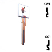 Krafty Keys: Basketball - Choose Keyway (SC1,KW1,10,WR5) Residential-Commercial Key Hudson-ESP-HPC