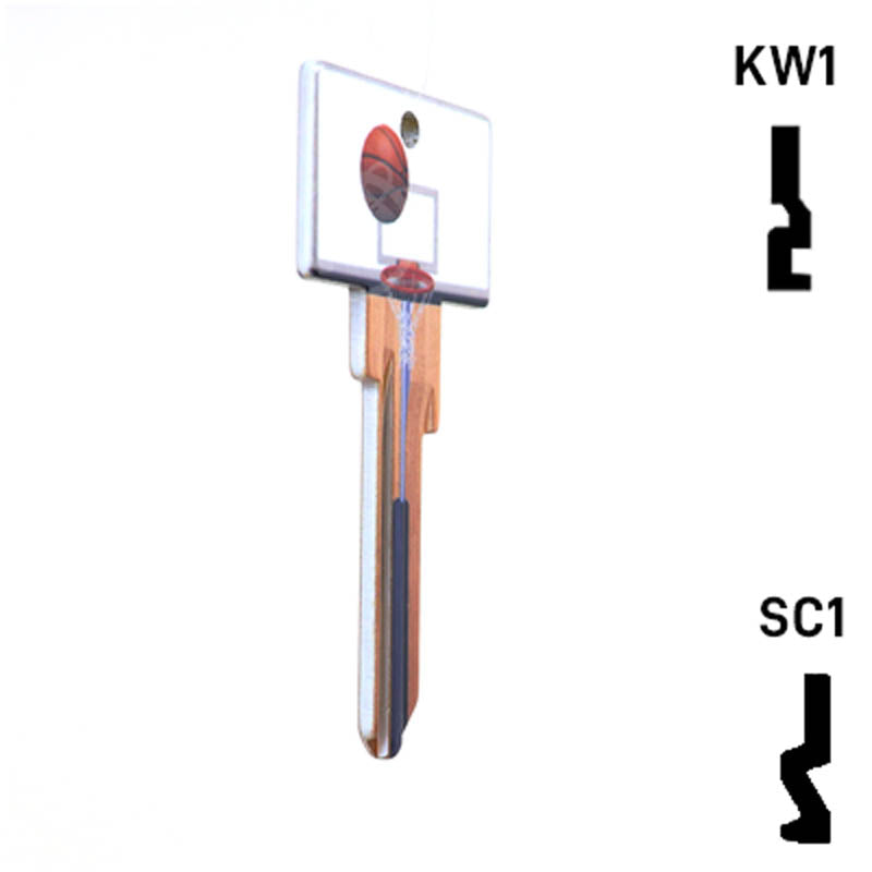 Krafty Keys: Basketball - Choose Keyway (SC1,KW1,10,WR5) Residential-Commercial Key Hudson-ESP-HPC