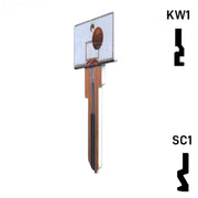 Krafty Keys: Basketball - Choose Keyway (SC1,KW1,10,WR5) Residential-Commercial Key Hudson-ESP-HPC