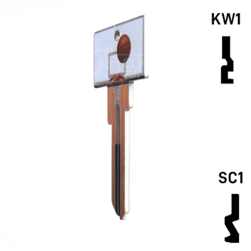 Krafty Keys: Basketball - Choose Keyway (SC1,KW1,10,WR5) Residential-Commercial Key Hudson-ESP-HPC