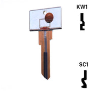 Krafty Keys: Basketball - Choose Keyway (SC1,KW1,10,WR5) Residential-Commercial Key Hudson-ESP-HPC