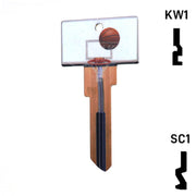 Krafty Keys: Basketball - Choose Keyway (SC1,KW1,10,WR5) Residential-Commercial Key Hudson-ESP-HPC