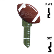 Krafty Keys: Football - Choose Keyway (SC1,KW1,10,WR5) Residential-Commercial Key Hudson-ESP-HPC