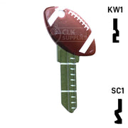 Krafty Keys: Football - Choose Keyway (SC1,KW1,10,WR5) Residential-Commercial Key Hudson-ESP-HPC