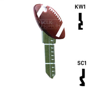 Krafty Keys: Football - Choose Keyway (SC1,KW1,10,WR5) Residential-Commercial Key Hudson-ESP-HPC