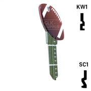 Krafty Keys: Football - Choose Keyway (SC1,KW1,10,WR5) Residential-Commercial Key Hudson-ESP-HPC