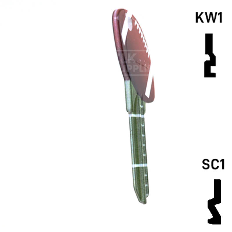 Krafty Keys: Football - Choose Keyway (SC1,KW1,10,WR5) Residential-Commercial Key Hudson-ESP-HPC