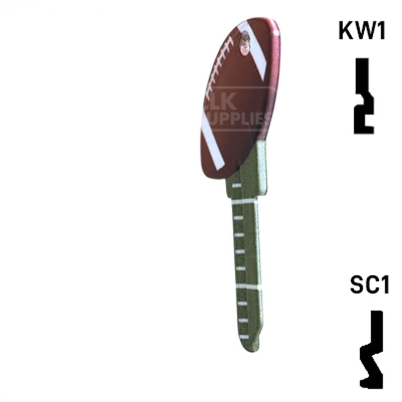 Krafty Keys: Football - Choose Keyway (SC1,KW1,10,WR5) Residential-Commercial Key Hudson-ESP-HPC