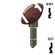 Krafty Keys: Football - Choose Keyway (SC1,KW1,10,WR5) Residential-Commercial Key Hudson-ESP-HPC