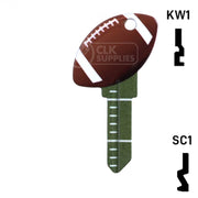 Krafty Keys: Football - Choose Keyway (SC1,KW1,10,WR5) Residential-Commercial Key Hudson-ESP-HPC