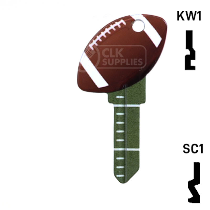 Krafty Keys: Football - Choose Keyway (SC1,KW1,10,WR5) Residential-Commercial Key Hudson-ESP-HPC