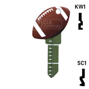 Krafty Keys: Football - Choose Keyway (SC1,KW1,10,WR5) Residential-Commercial Key Hudson-ESP-HPC