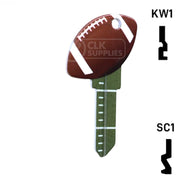 Krafty Keys: Football - Choose Keyway (SC1,KW1,10,WR5) Residential-Commercial Key Hudson-ESP-HPC