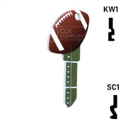 Krafty Keys: Football - Choose Keyway (SC1,KW1,10,WR5) Residential-Commercial Key Hudson-ESP-HPC