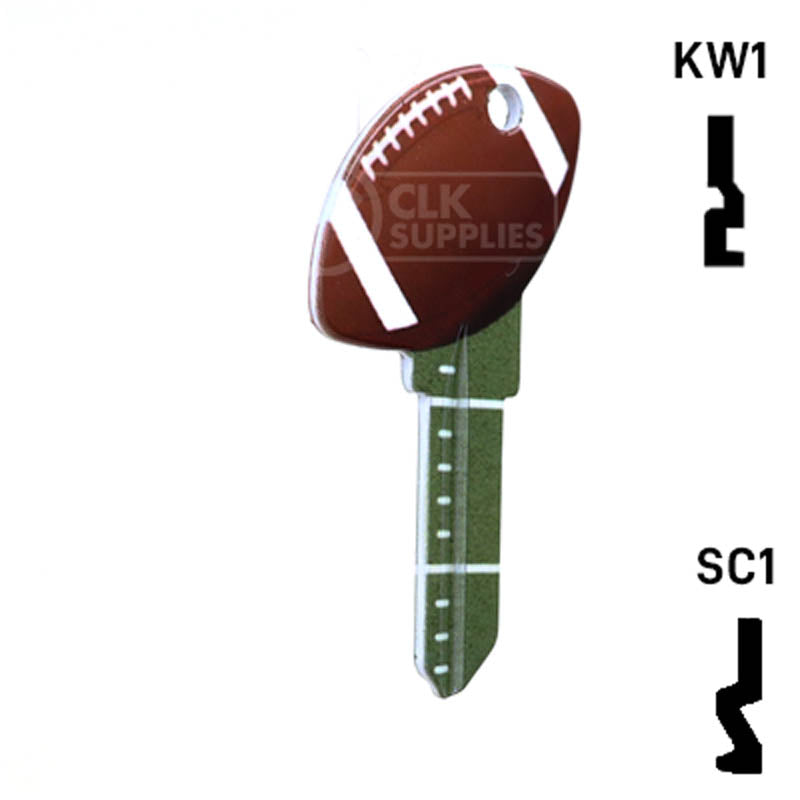 Krafty Keys: Football - Choose Keyway (SC1,KW1,10,WR5) Residential-Commercial Key Hudson-ESP-HPC